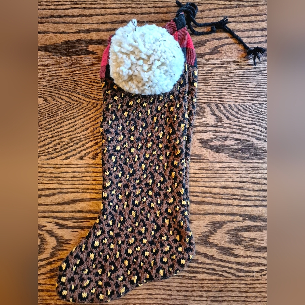Cozy Leopard Print Holiday Stocking